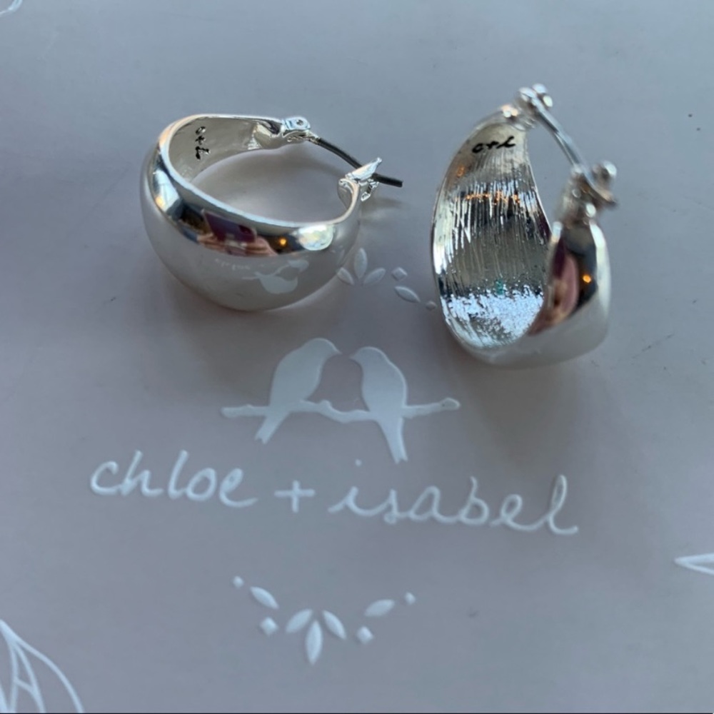 FLASH SALE C+I La Lune Sculpted Hoop Earrings - Picture 7 of 8